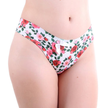 obs: As estampas são todas de flores porém variadas!*Calcinha tipo tanga*Confeccionada em Poliamida*Possui toque agradável e macio*Lindas estampas com flores*Laço na lateral*Forro em algodãoA modelo...